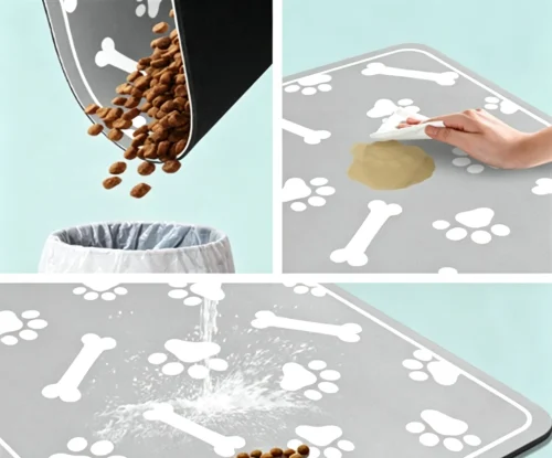 1pc Pet Stain-Resistant, Easy-To-Wash, Splash-Proof Mat